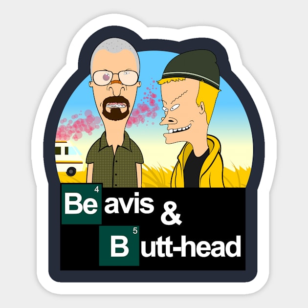 Breaking Beavis Sticker by TomTrager